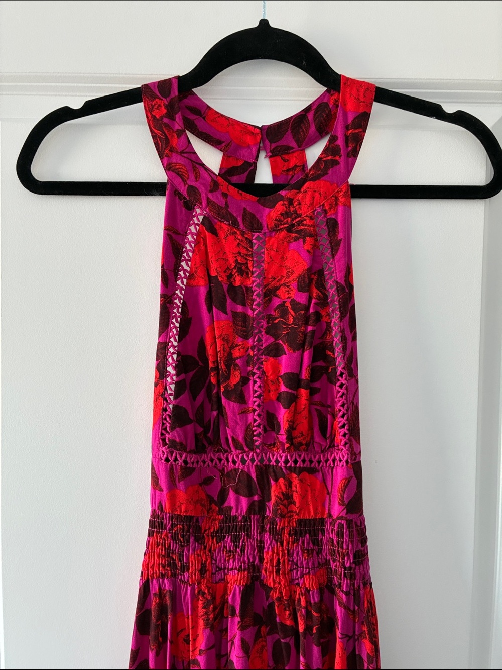 Anthropologie Abel The Label Size S Charlotte Halter Maxi Dress - Pink - Picture 5 of 9